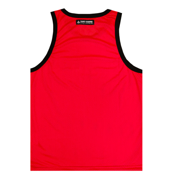 Tony couper - SL21/08 - sleeveless logo tee - red