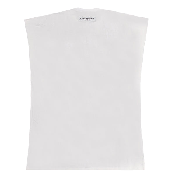 Tony couper - SL21/10 - sleeveless logo tee - white