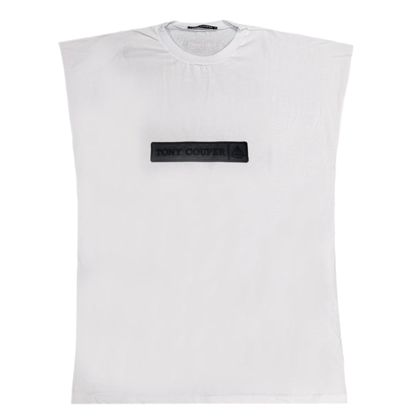 Tony couper - SL21/10 - sleeveless logo tee - white
