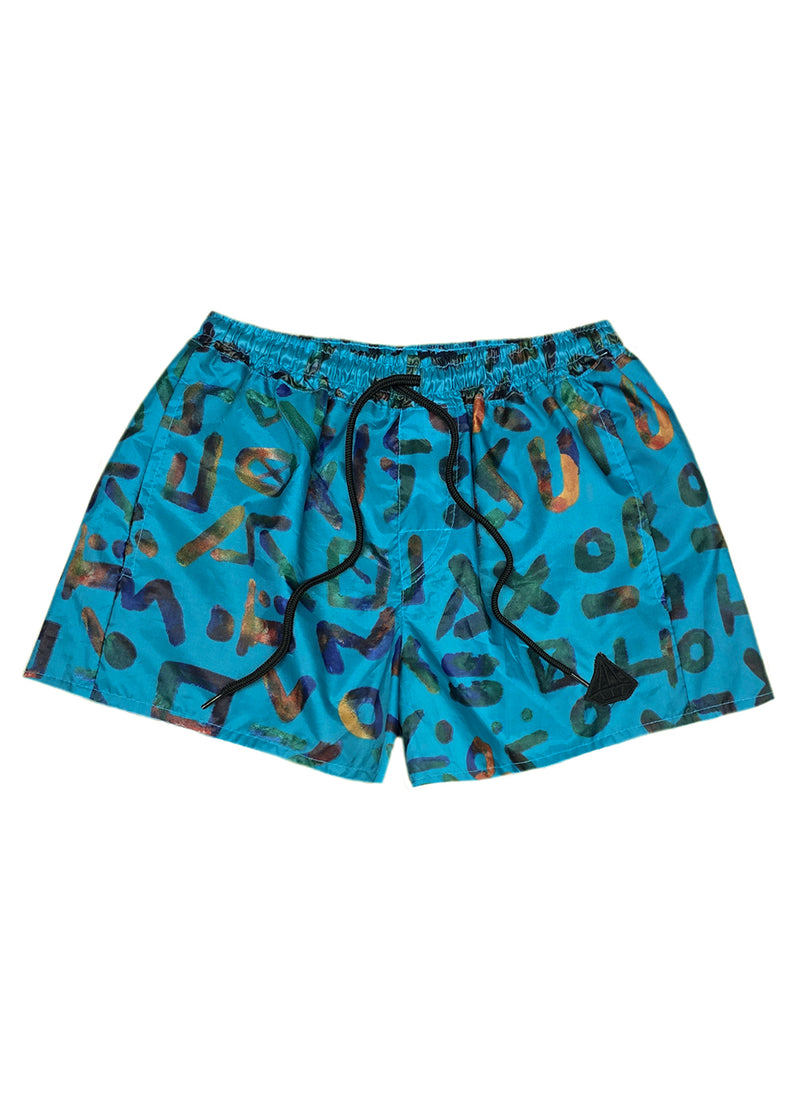 Ανδρικό μαγιό Tony Couper - SM19/7 - letters swimshorts μπλε
