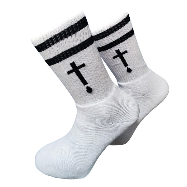 V-tex socks cross - white