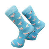 Μακριές Κάλτσες V-tex socks - SOCKS-FLAMINGO - pink flamingos γαλάζιο