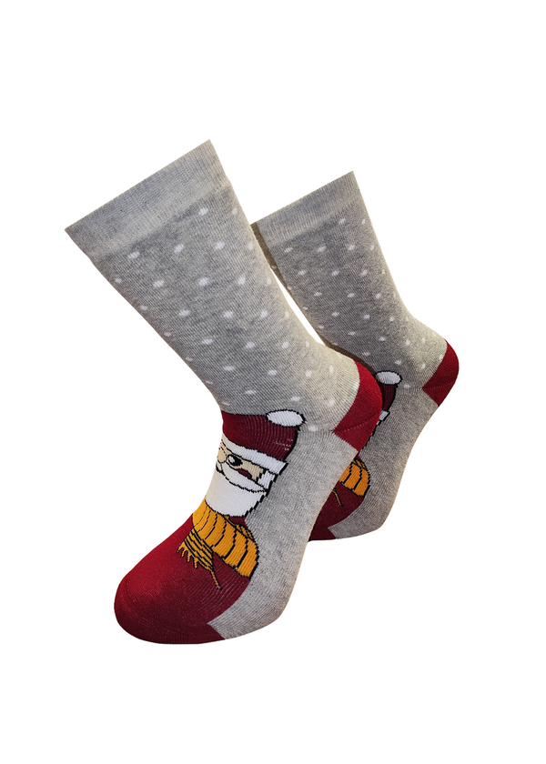 Χριστουγεννιάτικες κάλτσες V-tex - sock santa - γκρι