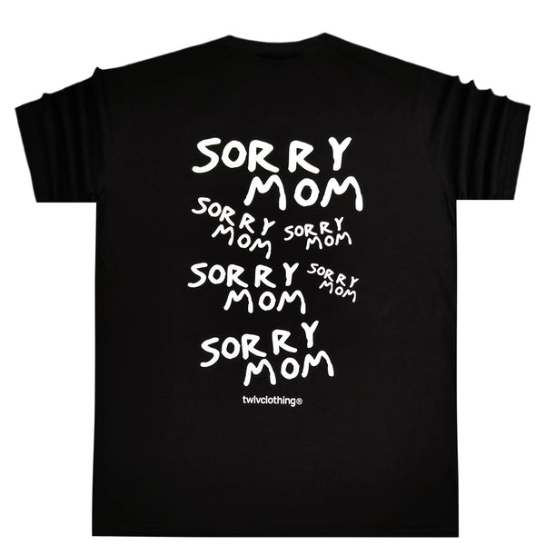 Twelve clothing sorry mom 5 years anniversary limited edition oversized tee - black