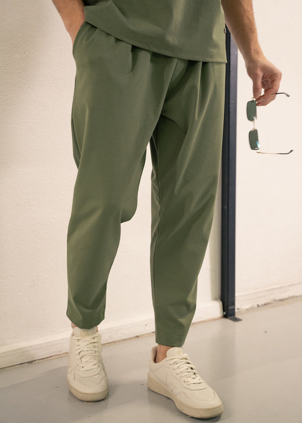 Ανδρικό υφασμάτινο παντελόνι Close Society-SP25-10-simple oversized pants khaki