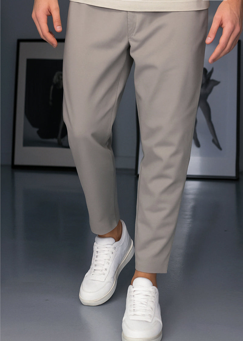 Ανδρικό υφασμάτινο παντελόνι Close Society-SP25-10-simple oversized pants light brown