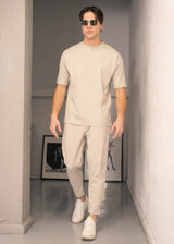 Ανδρικό υφασμάτινο παντελόνι Close Society - SP25-10 - simple oversized pants μπεζ