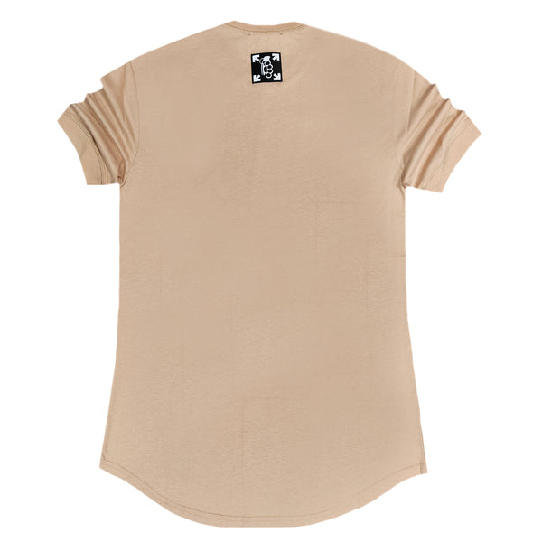 Scapegrace - ss23414-69 neck logo tee - beige