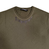 Scapegrace - ss23414-69 - neck logo tee - khaki