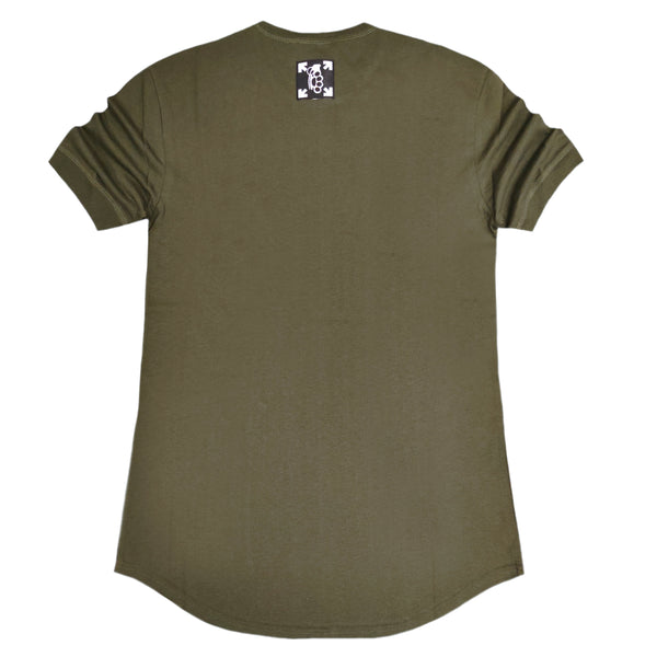 Scapegrace - ss23414-69 - neck logo tee - khaki