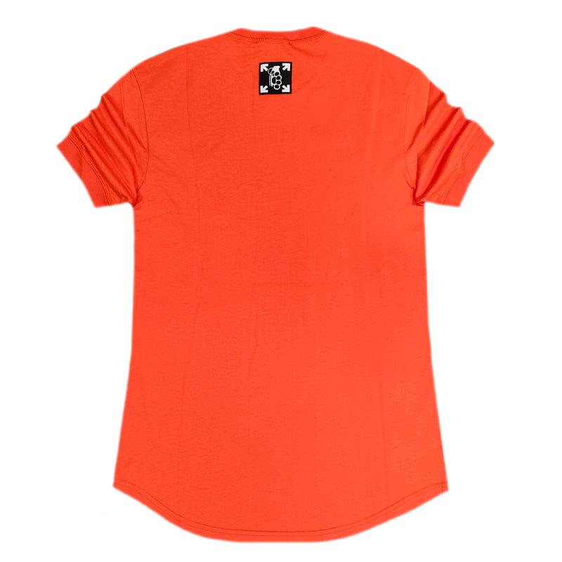 Scapegrace - ss23414-69 - neck logo tee - orange