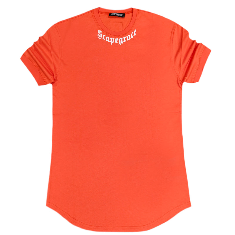 Scapegrace - ss23414-69 - neck logo tee - orange