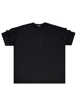 Close society Ανδρική κοντομάνικη μπλούζα oversized μαύρη Embroidered Logo ST26-100-BLACK