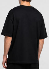 Close society Ανδρική κοντομάνικη μπλούζα oversized μαύρη Embroidered Logo ST26-100-BLACK