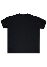 Close society Ανδρική κοντομάνικη μπλούζα oversized μαύρη Embroidered Logo ST26-100-BLACK