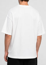Close society Ανδρική κοντομάνικη μπλούζα oversized λευκή Embroidered Logo ST26-100-WHITE