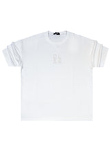 Close society Ανδρική κοντομάνικη μπλούζα oversized λευκή Embroidered Logo ST26-100-WHITE