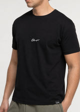 Close Society - Ανδρικό t-shirt πικέ regular fit Calligraphy logo- Μαύρο ST26-26