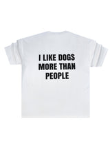 Ανδρική κοντομάνικη μπλούζα oversized Close society-STO-200-white i like dogs more than people