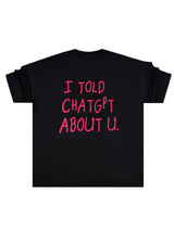 Ανδρική κοντομάνικη μπλούζα oversized Close society-STO-201-black i told chatgpt about u