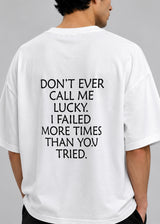 CLOSE SOCIETY - Ανδρικό oversized t-shirt Don't Ever Call Me - Λευκό STO-302