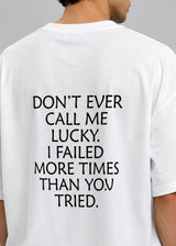 CLOSE SOCIETY - Ανδρικό oversized t-shirt Don't Ever Call Me - Λευκό STO-302