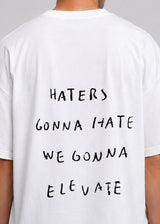 CLOSE SOCIETY - Ανδρικό oversized t-shirt Haters - Λευκό STO-303