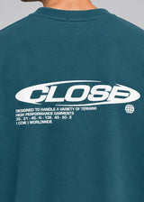 CLOSE SOCIETY - Ανδρικό oversized t-shirt - Πετρόλ STO-306