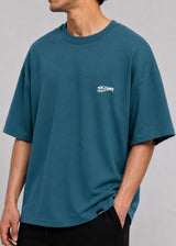 CLOSE SOCIETY - Ανδρικό oversized t-shirt - Πετρόλ STO-306