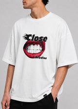 CLOSE SOCIETY - Ανδρικό oversized t-shirt - Λευκό STO-309