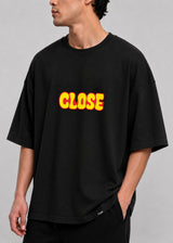 CLOSE SOCIETY - Ανδρικό oversized t-shirt - Μαύρη STO-312