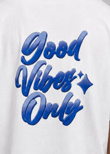 CLOSE SOCIETY - Ανδρικό oversized t-shirt Good Vibes Only - Λευκό STO-314