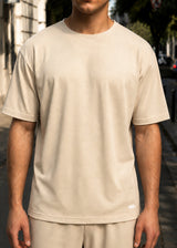 Close Society - Ανδρικό t-shirt regular fit - Μπεζ STS-PUNTO