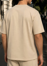 Close Society - Ανδρικό t-shirt regular fit - Μπεζ STS-PUNTO