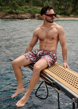Ανδρικό μαγιό Tony Couper - SW24/11 - indian swimshorts cube logo κόκκινο