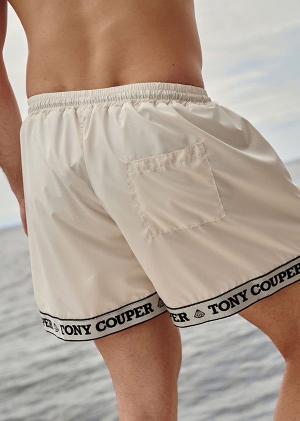 Ανδρικό μαγιό Tony Couper - SW24/8 - off white gross swimshorts λευκό