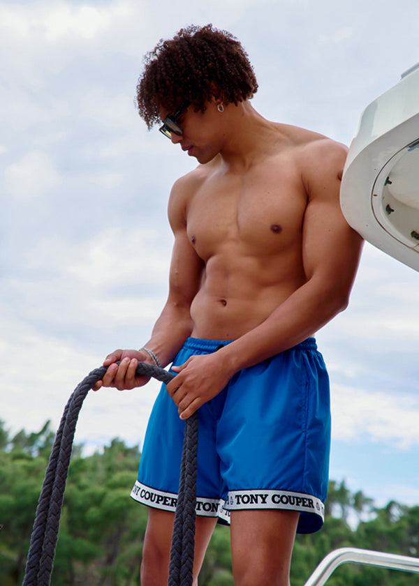 Ανδρικό μαγιό Tony Couper - SW24/6 - blue gross swimshorts μπλε