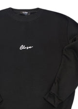 Close society Ανδρικό φούτερ μαύρο χωρίς χνούδι CLSE SW26-200-black