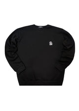 Ανδρική μακρυμάνικη φούτερ Close Society - SW26-400 - white basic close logo regular fit μαύρο