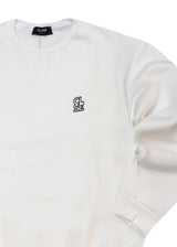 Ανδρική μακρυμάνικη φούτερ Close Society - SW26-400 - black basic close logo regular fit λευκό