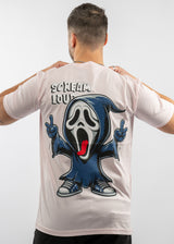 Ανδρική κοντομάνικη μπλούζα New wave clothing - 251-07 - scream loud logo ροζ