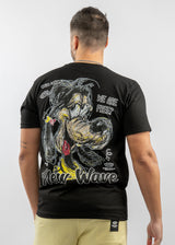 Ανδρική κοντομάνικη μπλούζα New wave clothing - 251-12 - we are free logo μαύρο