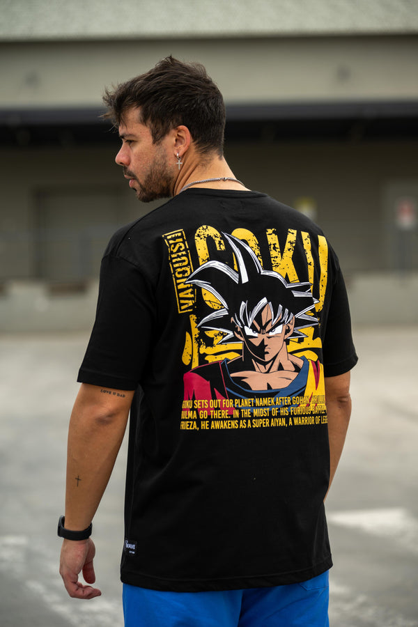Ανδρική κοντομάνικη μπλούζα New wave clothing - 251-17 - vanquish goku logo μαύρο