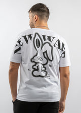 Ανδρική κοντομάνικη μπλούζα New wave clothing - 251-19 - street wear logo λευκό