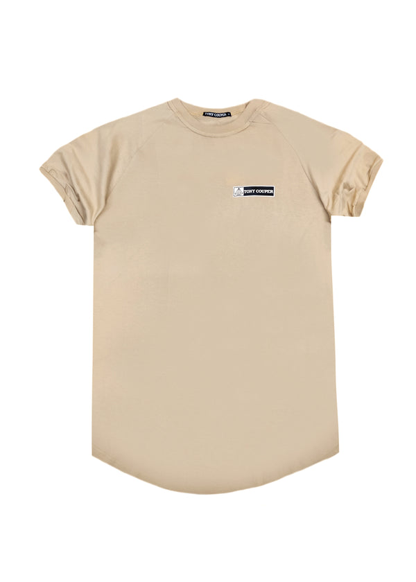 Ανδρική κοντομάνικη μπλούζα Tony couper - T24/1 - beige reg tee μπεζ