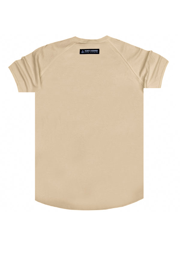 Ανδρική κοντομάνικη μπλούζα Tony couper - T24/1 - beige reg tee μπεζ