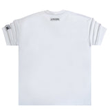 Ανδρική κοντομάνικη μπλούζα Tony couper - T24/26 - black patch extra oversized fit λευκό