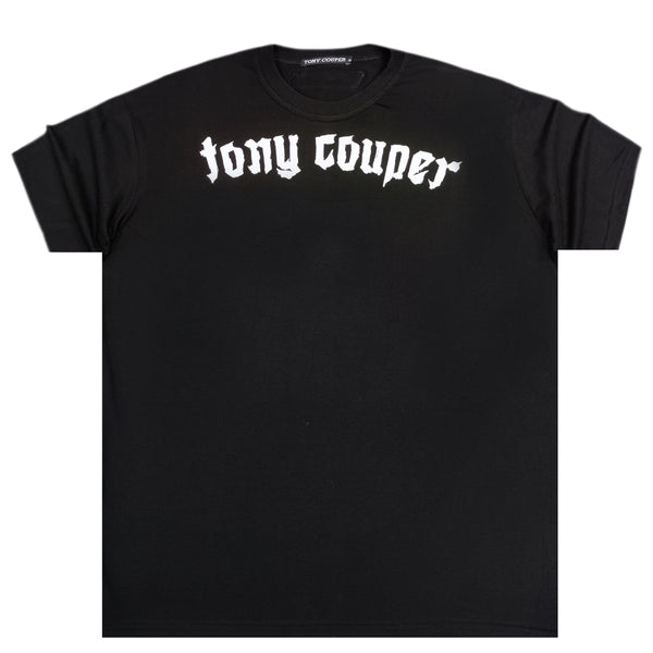 Ανδρική κοντομάνικη μπλούζα Tony couper - T24/34 - gothic logo μαύρο