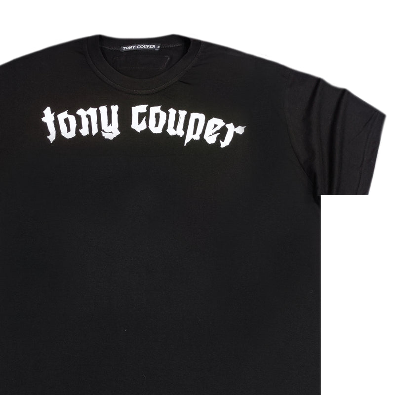 Ανδρική κοντομάνικη μπλούζα Tony couper - T24/34 - gothic logo μαύρο