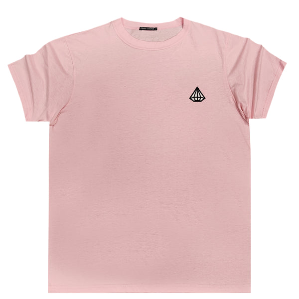 Ανδρική κοντομάνικη μπλούζα Tony couper - T24/46 - diamond logo ροζ